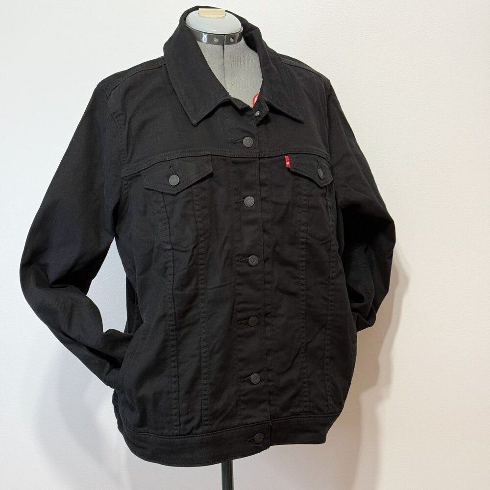 Levi's NWT Sz 2X Black Plus Trucker Denim Jean Jacket - Picture 11 of 15